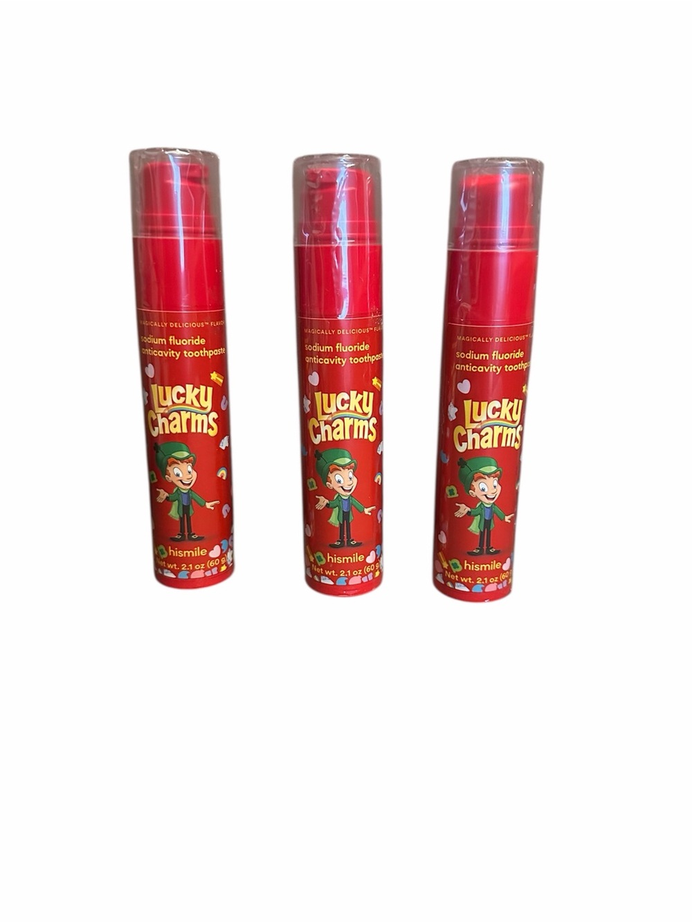 Hismile Lucky Charms Cereal Flavor Toothpaste 2.1oz EXP 5/2027, 3 Pack